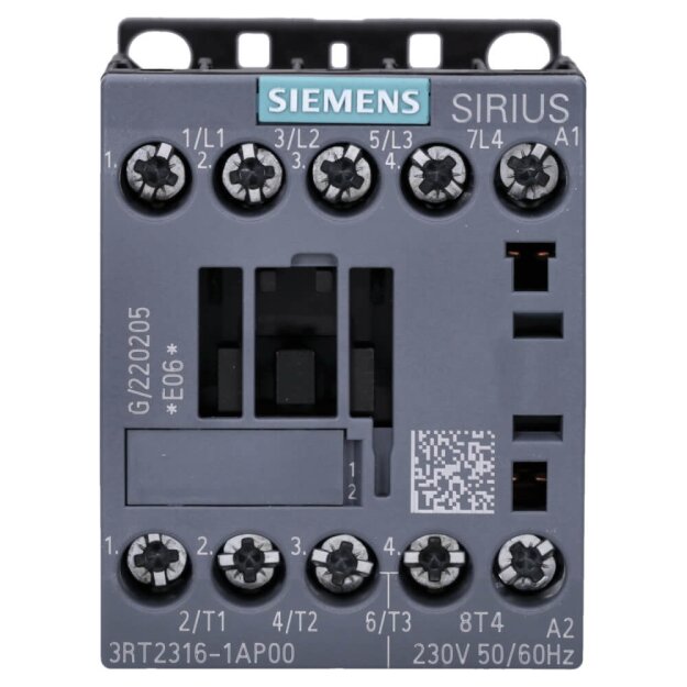 Siemens 3RT2316-1AP00 Schütz AC-1 18 A/400 V/40 °C S00 4-polig AC 230V 50/60Hz