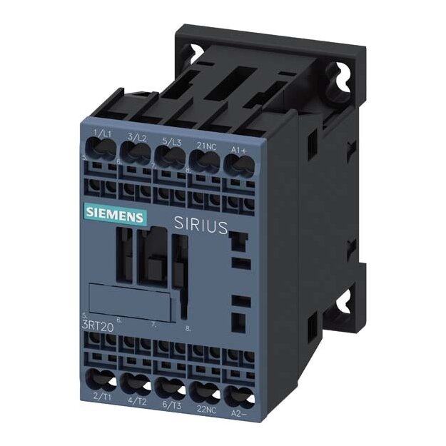 Siemens 3RT2017-2FB42 Schütz AC-3 12 A/5,5 kW/400V 3-polig DC 24V 1Ö Federzuganschluss