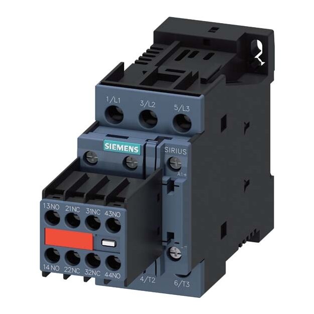 Siemens 3RT2024-1DB44-3MA0 Schütz AC-3 12 A/5,5 kW/400V 3-polig DC 24V 2S+2Ö Schraubanschluss