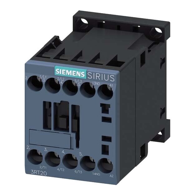 Siemens 3RT2015-1AB01 Schütz AC-3 7 A/3 kW/400V 3-polig AC 24V 50/60Hz 1S Schraubanschluss