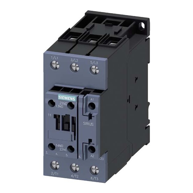Siemens 3RT2038-1NB30 Schütz AC-3 80 A/37 kW/400V 3-polig AC/DC 20-33V 1S+1Ö Schraubanschluss