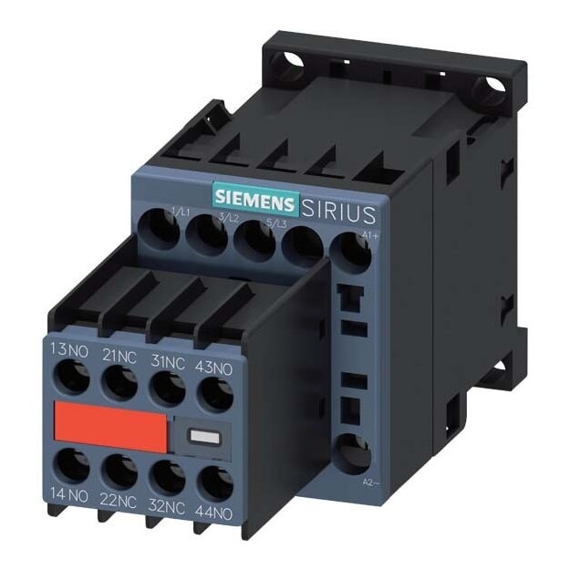 Siemens 3RT2016-1BB44-3MA0 Schütz AC-3 9 A/4 kW/400V 3-polig DC 24V 2S+2Ö Schraubanschluss