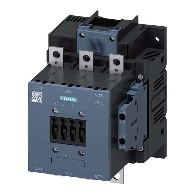 Siemens 3RT1056-6AP36 Schütz,AC-3,185A/90kW/400V,3-polig,AC/DC220-240V,2S+2Ö,Anschlussschiene/Schraubanschluss