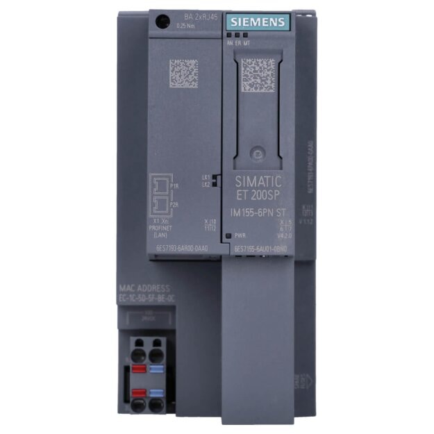 Siemens 6ES7155-6AA01-0BN0 SIMATIC ET 200SP IM 155-6 PN ST mit Servermodul und BA 2x RJ45