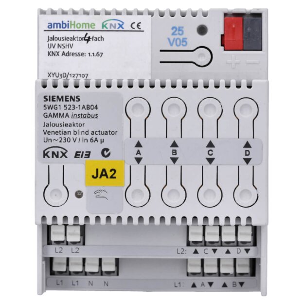 Siemens 5WG1543-1DB31 Sonnenschutzaktor N543D31 4 x AC 230V 6A mit Endlagener
