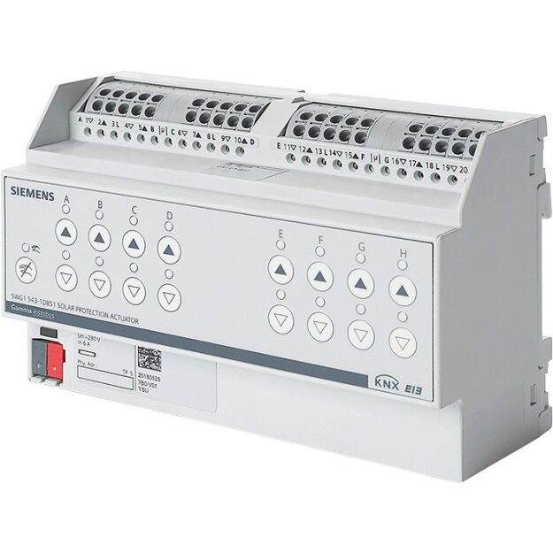 Siemens 5WG1543-1DB51 Sonnenschutzaktor N543D51 8 x AC 230V 6A mit Endlagenerkennung