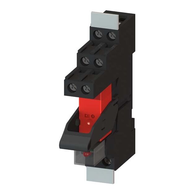 Siemens LZS:RT4B4L24 Steckrelais Komplettgerät DC24V 2W LED-Modul rot Sockel