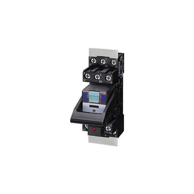 Siemens LZS:PT5B5L24 Steckrelais Komplettgerät DC24V 4 Wechsler LED-Modul rot Sockel