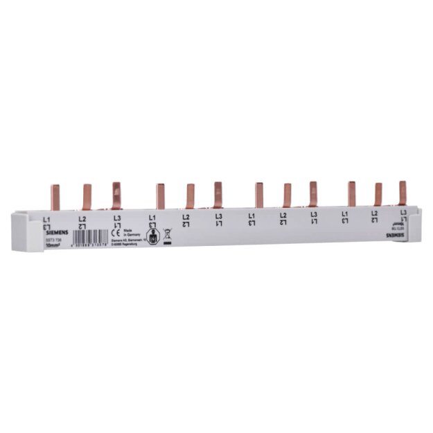 Siemens 5ST3738 Stiftsammelschiene berührungssicher 10mm2 3-phasig 214mm lang schneidbar