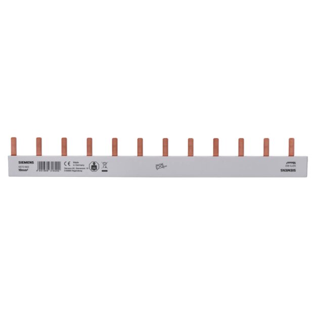 Siemens 5ST3602 Stiftsammelschiene 10mm2 Anschluss: 12x 1-phasig berührungssicher