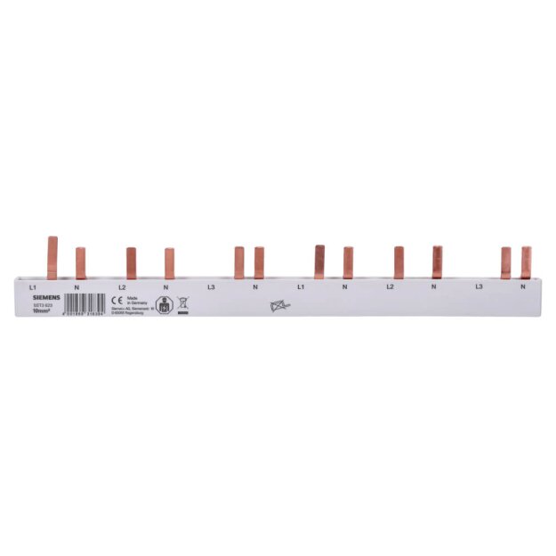 Siemens 5ST3623 Stiftsammelschiene 10mm2 Anschluss: 2x3X (1-phasig+N) berührungssicher