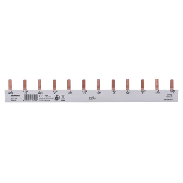 Siemens 5ST3608 Stiftsammelschiene 10mm2 Anschluss: 6x 2-phasig berührungssicher