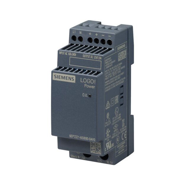 Siemens 6EP3321-6SB00-0AY0 Stromversorgung LOGO!Power 1-phasig DC 12 V/1,9 A