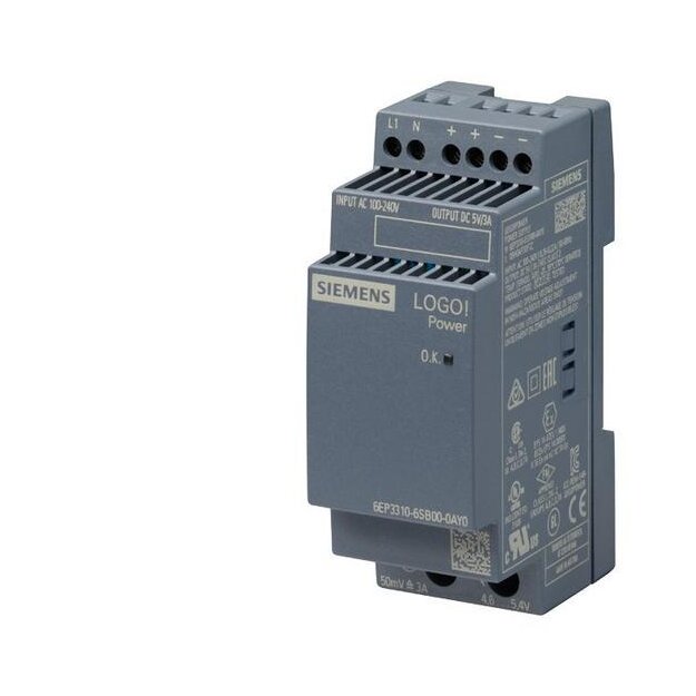 Siemens 6EP3310-6SB00-0AY0 Stromversorgung LOGO!Power 1-phasig DC 5 V/3 A