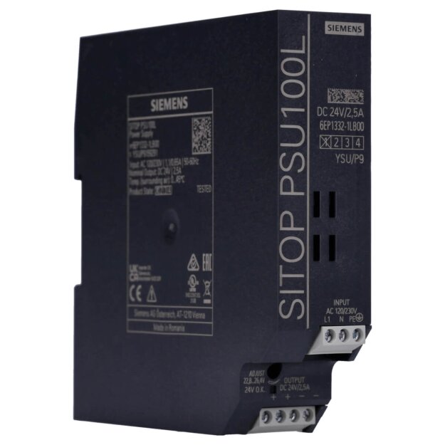 Siemens 6EP1332-1LB00 Stromversorgung SITOP PSU100L 1-phasig DC 24 V/2,5 A