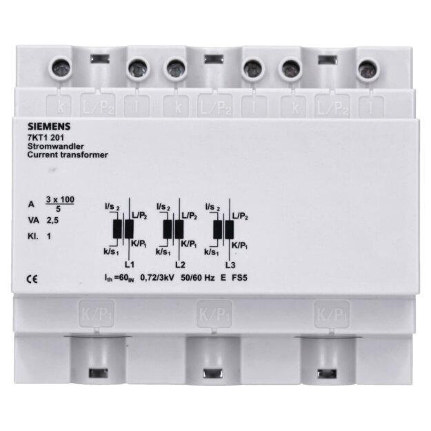 Siemens 7KT1201 Stromwandler AC 3x 100/5A
