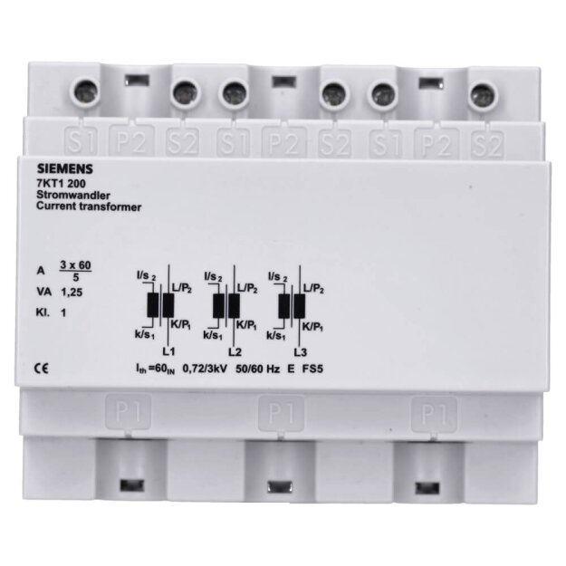 Siemens 7KT1200 Stromwandler AC 3x 60/5A