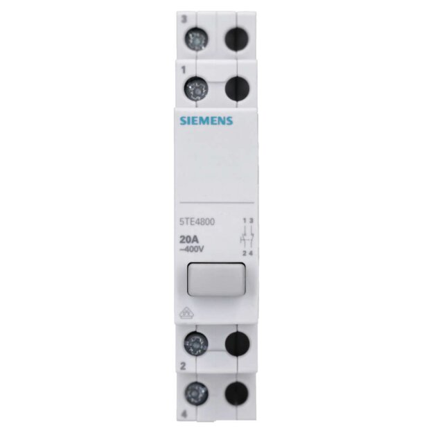 Siemens 5TE4800 Taster 1S/1Ö 20A 1 Taste grau ohne Rastfunktion