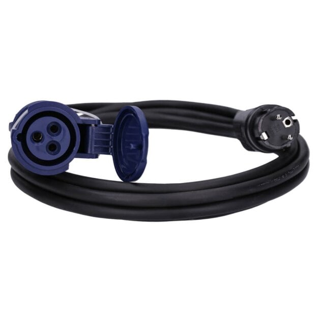 Voxura CEE-Adapterleitung Schuko-Stecker CEE-Kupplung H07RN-F 3x2,5 IP44 5m