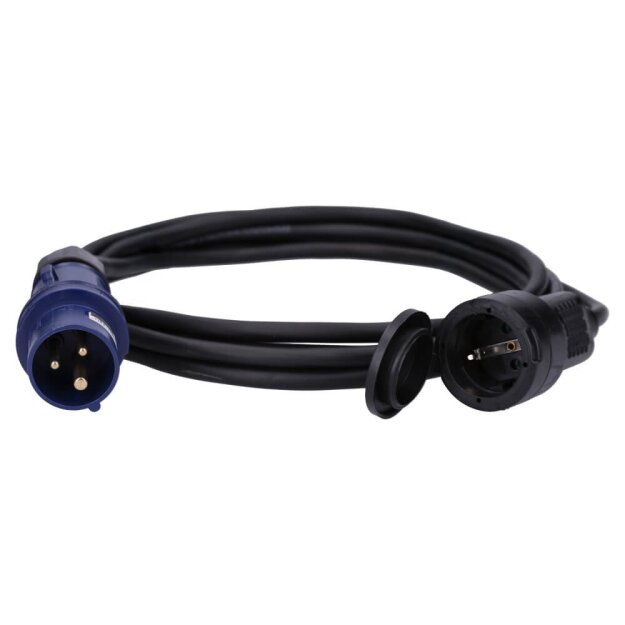 Voxura CEE-Adapterleitung Schuko-Kupplung CEE-Stecker H07RN-F 3x2,5 IP44 5m