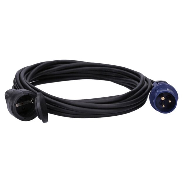 Voxura CEE-Adapterleitung Schuko-Kupplung CEE-Stecker H07RN-F 3x1,5 IP44 10m