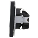 LS1520KISWM Schuko Steckdose mit Berührungsschutz (Duroplast) Graphitschwarz Matt Serie LS (10er)