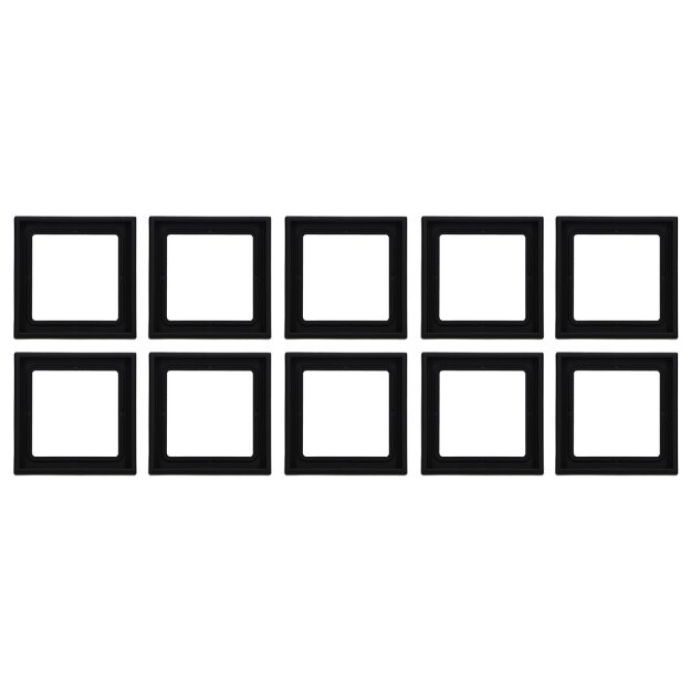 10x Jung LS981SWM Rahmen 1-fach Graphitschwarz Matt Serie LS