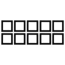 10x Jung LS981SWM Rahmen 1-fach Graphitschwarz Matt Serie LS