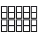 10x Jung LS982SWM Rahmen 2-fach Graphitschwarz Matt Serie LS