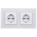 Gira Set: 2x Steckdose 445303 + 2fach Rahmen 021212