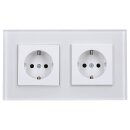 Gira Set: 2x Steckdose 418803 + 2fach Rahmen 021212