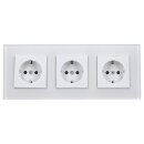 Gira Set: 3x Steckdose 445303 + 3fach Rahmen 021312