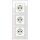 Gira Set: 3x Steckdose 445303 + 3fach Rahmen 021312