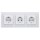 Gira Set: 3x Steckdose 445303 + 3fach Rahmen 021312