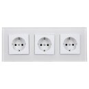 Gira Set: 3x Steckdose 418803 + 3fach Rahmen 021312