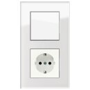 Gira Set: Steckdose 445303 + Wippschalter 010600 + 1fach...