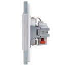 Gira Set: Steckdose 418803 + 1fach Rahmen 021112