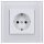 Gira Set: Steckdose 418803 + 1fach Rahmen 021112