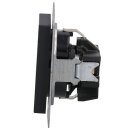 Jung A1520BFKISWM Schuko® Steckdose mit Berührungsschutz (Thermoplast bruchsicher) Graphitschwarz Matt Serie A (10er)