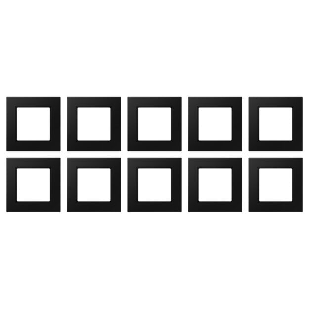 10x Jung A5581BFSWM Rahmen 1-fach A 550 Graphitschwarz Matt Serie A