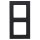 10x Jung A5582BFSWM Rahmen 2-fach A 550 Graphitschwarz Matt Serie A