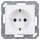 Jung A1520BFKIWWM Schuko® Steckdose mit Berührungsschutz (Thermoplast bruchsicher) Schneeweiß Matt Serie A (10er)