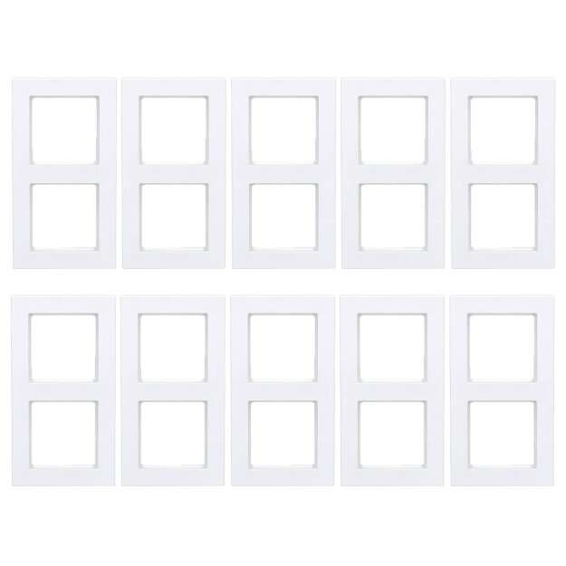 10x Jung A5582BFWWM Rahmen 2-fach A 550 Schneeweiß Matt Serie A
