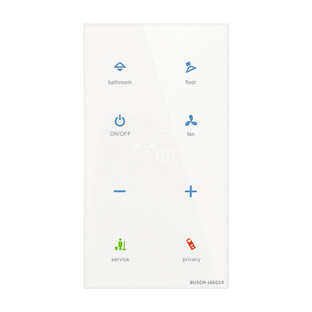 Busch-Jaeger TBR/U4-CG Touch-Bedienelement 4-fach mit Raumtemperaturregler Konfigurierbares Gerät Busch-Installationsbus® KNX 2CKA006300A1648