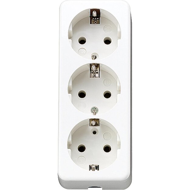 Jung 10S23LWW SCHUKO® Dreifach-Steckdose Alpinweiß