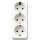 Jung 10S23LWW SCHUKO® Dreifach-Steckdose Alpinweiß