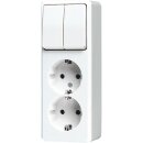Jung 625AWW SCHUKO® Aufputz Zweifach-Steckdose mit...