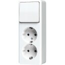 Jung 626AWW SCHUKO® Aufputz Zweifach-Steckdose mit...
