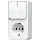 Jung 675AWW SCHUKO® Aufputz Steckdose mit...