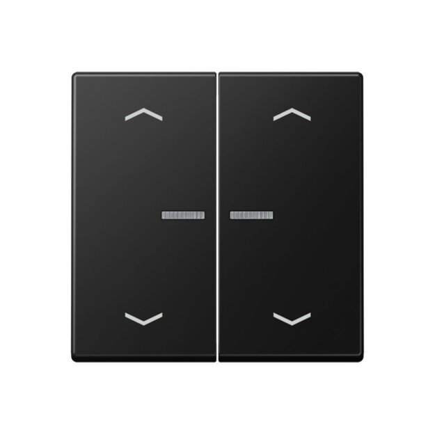 Jung A102KO5PBFSWM Wippe für Serientaster Lichtleiter Pfeile Serie A/AS Thermoplast bruchsicher Graphitschwarz Matt